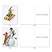 M1731XS Animal Antics: 10 Assorted Christmas Note Cards Feature Cats and Dogs Frolicking in Holiday Dress, w/White Envelopes.