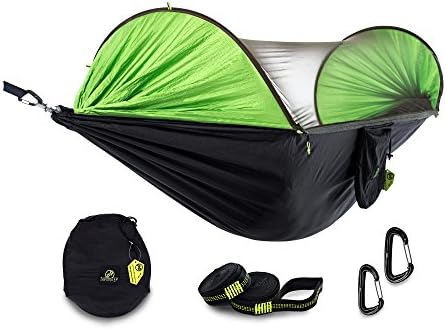 TAPINSTEP New 2019 Hammock with Mosquito Net Camping Backpacking Bug Double Person Outdoor Portable Hammocks Tree and Netting Parachute Jungle Hammock 290x145cm