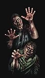 WOWindow Posters Zombie Breakout Two Male Zombies Halloween Window Decoration, Includes 34.5