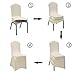 Ivory Stretch Spandex Chair Covers Wedding Universal - 100 Pcs Banquet Wedding Party Dining Decoration Scuba Elastic Chair Covers (Ivory, 100)