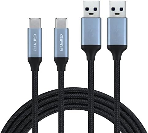 Type C USB 3.0 Fast Charging High Speed Data Syncing Cable GIPTIP Black Nylon 3FT/6FT For Samsung Galaxy S8/Plus,Google Nexus 5X/Nexus 6P/Pixel XL, Lumia 950/XL,OnePlus 2, Moto Z, Nintendo Switch