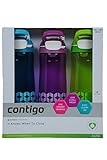Contigo Cortland Autospout Water Bottle, 24 oz (3 Pack)