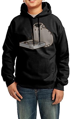 Unisex Pusheen The Cat Youth Hooded Pullover Sweatshirt