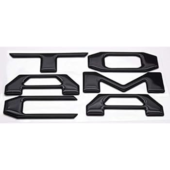 AUTO PRO ACCESSORIES Domed Tailgate Letters Inserts USA FLAG fits 2016-2020 Tacoma Models (BLACK)
