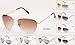Metal Classic Spring Temple Hinge Half Frame Aviator Sunglasses