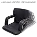 Sportneer Stadium Seats for Bleachers, Bleacher Chairs with Back and Cushion Bleacher Seats with Back Support Padded Stadium Chair with Armrests 6 Reclining Positions for Sport Events Camping Beaches