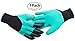 BEST Garden Genie Gloves for smart parents, DELUXE BONUS, SAFE for Rose Pruning, Thorn Resistant Waterproof, One size garden gloves with built in claws for digging and planting, Right Hand Claw 1 pair