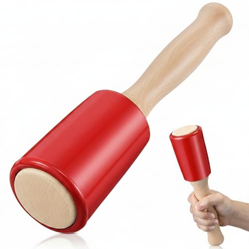 Wood Carving Mallet, 15oz Urethane Head Woodworking Hammer, Red