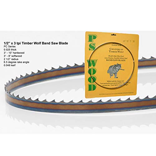 Timber Wolf Bandsaw Blade 1/2" x 105", 3 TPI