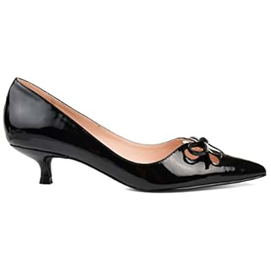 Amazon.com | Brinley Co. Womens Cut-Out Bow Kitten Heel