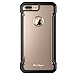 MOOSENG iPhone 7 Plus Case, Moonmini Hybrid Armor Transparent Clear Hard PC Back Panel + TPU Bumper Shock Absorbing Protective Case Cover for iPhone 7 Plus Black