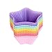 Mirenlife Reusable and Non-stick Silicone Baking Cups / Cupcake Liners/ Muffins Cup Molds in Storage Container-12 Pack-6 Vibrant Colors Star