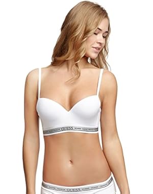 GUESS Women's Active Logo Band Push-Up Bra