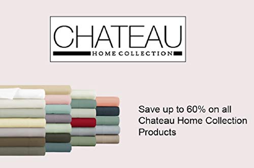 CHATEAU HOME COLLECTION Luxury 800-Thread-Count 100% Egyptian Cotton Bed Sheets, 4 Pc Full - White Sheet Set, Single Ply Long-Staple Yarns, Sateen Weave, Fits Mattress Upto 18'' Deep Pocket
