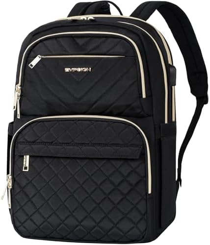 Amazon.com: EMPSIGN 17 Inch Laptop Backpack for Women, Work Business Travel Computer College Bags, Large Capacity Water-repellent Quilted Casual Daypack, Black : Electronics Amazon.com: EMPSIGN 17 Inch Laptop Backpack for Women, Work Business Travel Computer College Bags, Large Capacity Water-repellent Quilted Casual Daypack, Black : Electronics