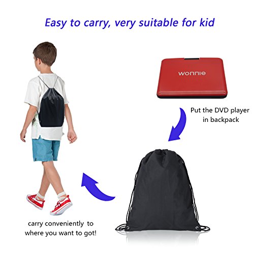 image for WONNIE 7.5 Inch Portable DVD Player for Car with 4 Hour Rechargeable B