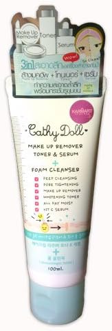 Karmart Cathy Doll 3 in 1 Make Up Remover Toner & Serum Foam Cleanser 100 ML.