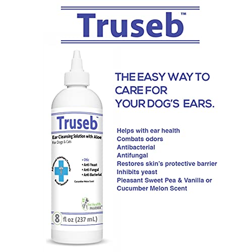Truseb 1 Ear Cleaner for Dogs and Cats Otic Rinse for Infections
