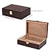 Woodronic Handmade Travel Cigar Humidor Spanish Cedar Lining for 10 to 20 Counts, Desktop Cigar Box with Humidifier, Bubinga Finish