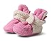 Zutano - Cozie Fleece Furry Lined Bootie With Grippers - Hot Pink - Size 18 month