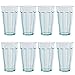 Rhapsody 16-ounce Faceted Plastic Water Tumblers | Turquoise Mist set of 8
