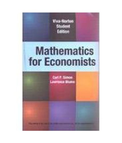 Mathematics for Economists B01NAQVSQM Book Cover