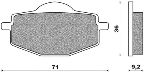 FD.0124 Rear Brake Pads for Gilera Apache, RC, Malaguti Centro, X3M, Yamaha 400 Artesia, DT 80, DT 125, DT 125 RE, TD 125, TDR 50, TZM, TZR XT E 600, XT K 600, YZ 125 250