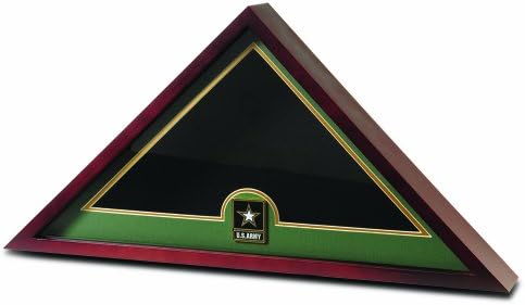 Allied Frame US Go Army Interment American Burial Flag Display Case with Official Go Army Medallion