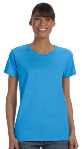 Gildan Heavy Cotton Womens T-Shirt (5000L)-Heather Sapphire (50/50),2XL at Amazon