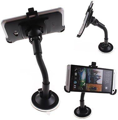 Car Windshield Holder for HTC M7 Window Suction Vehicle Cell Phone Mount 360 Rotatable Goose Neck GPS Saver One Dual Sim Stand