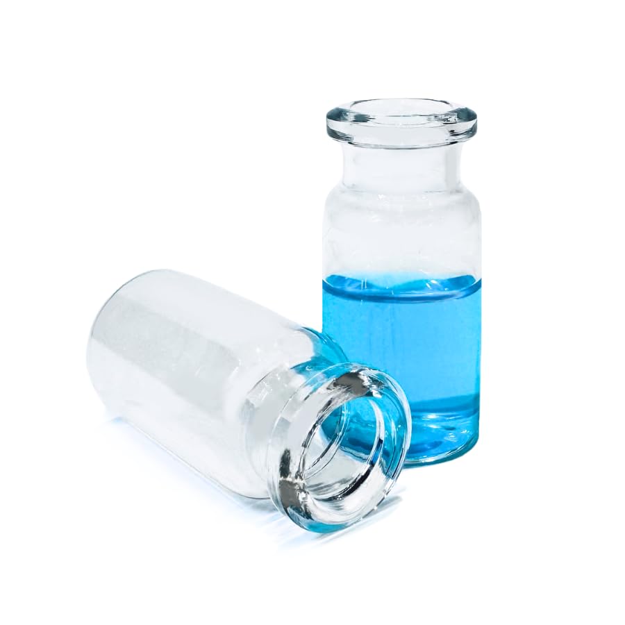 J&K Scientific 20mm, 10mL Clear Glass Flat Bottom Crimp-top Headspace Sample Vial (Pack of 100)