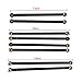 LAFEINA 8 PCS Aluminum Alloy Upgrade Link Rod for 1/10 RC Crawler Car Axial Scx10 313MM Wheelbase Upgrades(Black)