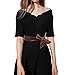 Women Obi Belt Fashion Solid Color PU Leather 4.5cm Wide Waist Band 70 Inch in Extra Size (coffee)