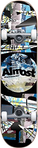 Almost Distressed FP Skateboard Complete,Black,31.6" L X 8.0