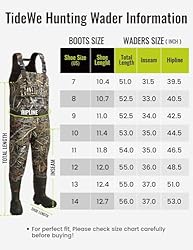 TIDEWE Hunting Wader, 5mm Neoprene Chest Waders