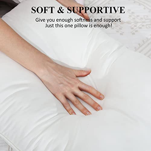 MAXICOZY Fluffy Bed Pillow for Sleeping 2 Pack Standard Size