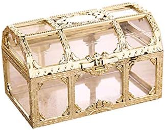 SuBoZhuLiuJ Vintage Transparent Storage Box Candy Trinket Jewelry Holder Organizer Container Golden