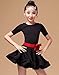 Happy Cherry Kid Girls Spandex Latin Rumba Samba Dance Dress Ballroom Dancewear