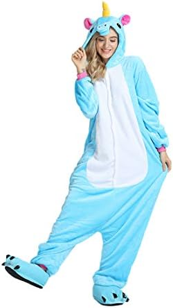 YD Cloud Adult Unicorn Pajamas for Men & Women & Girls Onesies Animals,Family Christmas Pajamas Cosplay Costumes (L(168cm-176cm), Star)