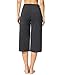 BALEAF Women's Capri Pants Casual Summer Cotton Yoga Wide Leg Lounge Athletic Jersey Walking Loose Workout Capris Pocketed Charcoal Size L