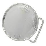 Buckle Rage Adult Unisex Craft Add Design Blank Plate Belt Buckle Circle Silver