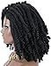 Kalyss 8 Inches Black Premium Synthetic Braidable Weaving Cuban Twist Hair Braids Wig Afro Kinky Braiding Twists Hair Wigs for Black Women,150% Density Full Thickness