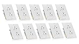 Paladin 20A GFCI GFI Receptacle Outlet w/ Wallplate & LED Indicator - UL Certified, White, 20 Amp 125v (10 Pack)