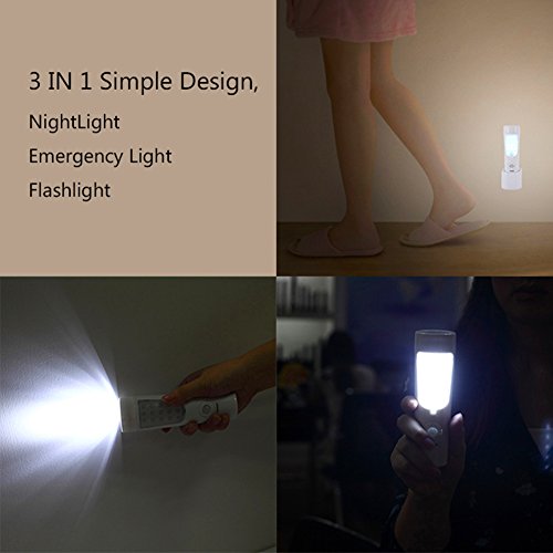Bonashi 4in1 Motion Sensor Wall Night Light, Power Failure LED Light
