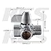 KES Shower Arm 3-Way Diverter Brass for Handheld Shower and Shower Head T-Valve G 1/2 Polished Chrome, PV11