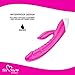 Sixty9 Products Waterproof Rechargeable Heated G-Spot Dildo Dual Vibrator Sex Toy for Adults and Couples, Multi-Speed Massager