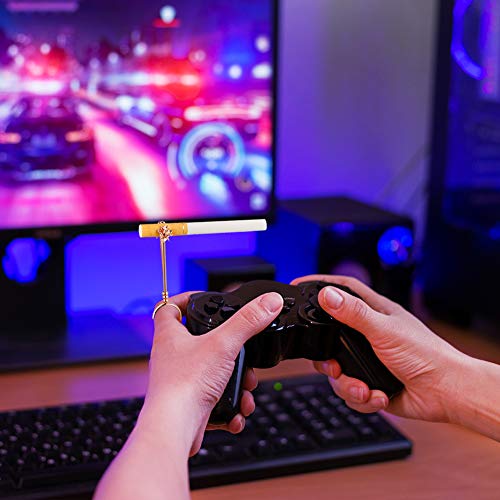 DaveandAthena 3 Pieces Cigarette Holder Ring Elegant Lady/Gentleman Smoker Cigarette Holder Ring, 0.67 Inch