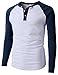 H2H Men's Casual Sexy Henley Neck Linen Roll-up Long Sleeve Work Shirts Navy US S/Asia M (CMTTL077)