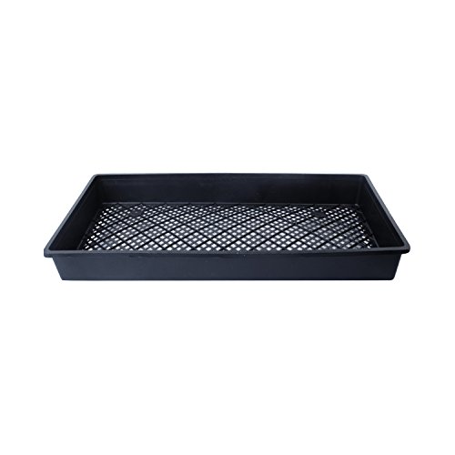 ALEKOÂ® PP540BK Large Drainage Holes Seedling Plastic Growing Plant Tray Urn Pot, Black