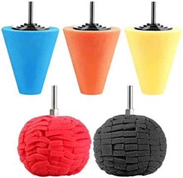 Leiasnow ポリッシャー バフ 5個入 電動ポリッシャー 電動ドリル スポンジバフ ポリッシャーバフ 洗車